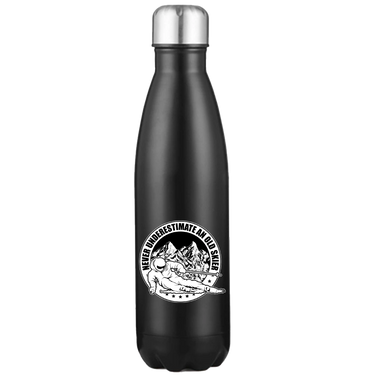 Never Underestimate An Old Skier Stainless Steel Water Bottle